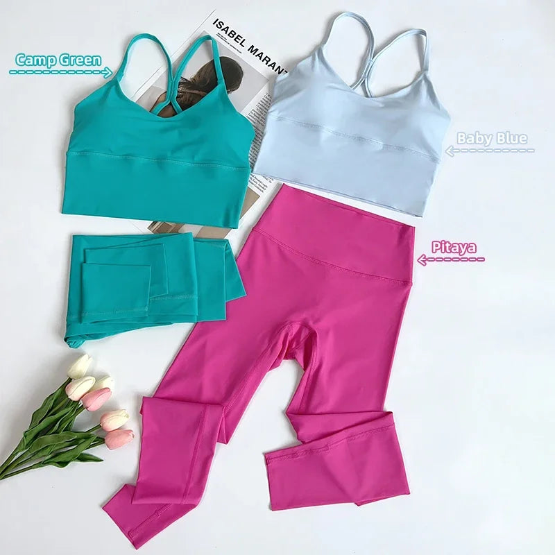 Yoga Leggings & Sports Bra Set