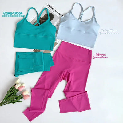 Yoga Leggings & Sports Bra Set