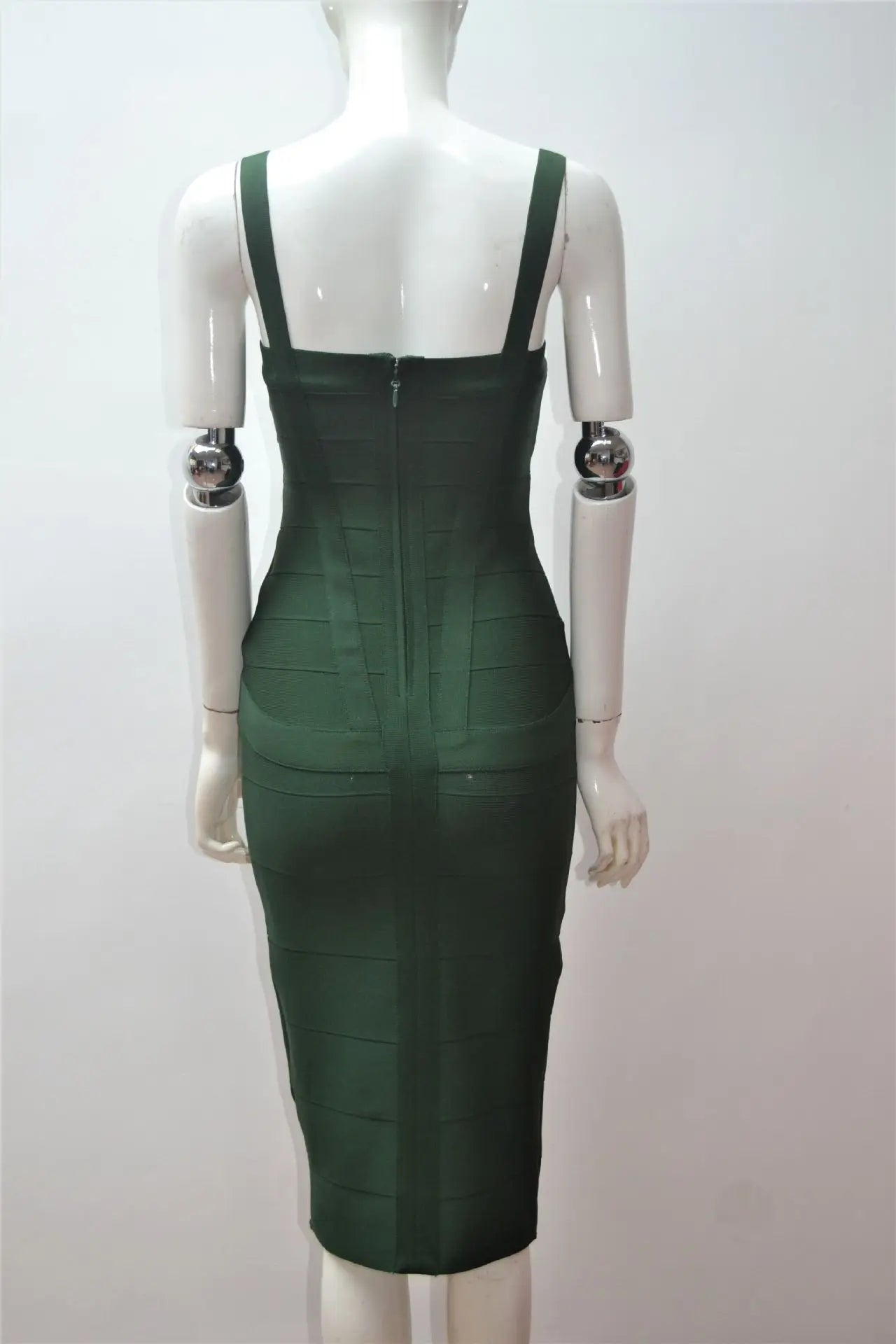 2024 Bandage Bodycon Midi Dress – Royal Spaghetti Strap Party Style