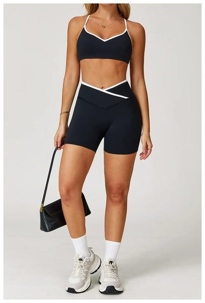 Shockproof Sports Bra – Push-Up Crop Top for Yoga & Workouts