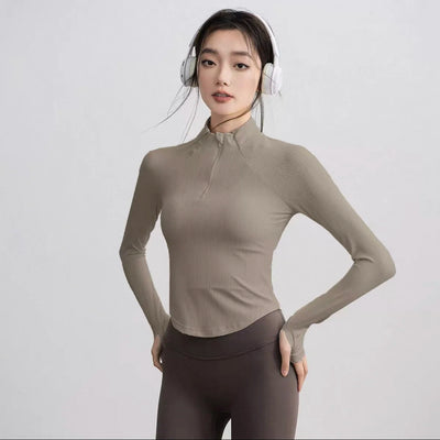 Half Zip Long Sleeve Sports Top