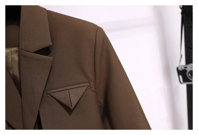 Korean Style Blazer – Women’s Lace-Up Jacket