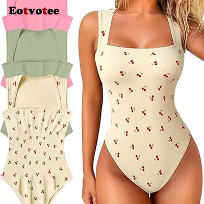 Square Neck Sleeveless Bodysuit
