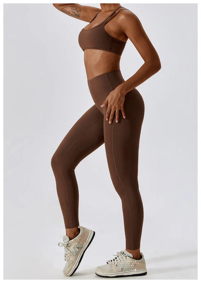 Seamless 2-Piece Workout Set – High Waist Leggings & Top