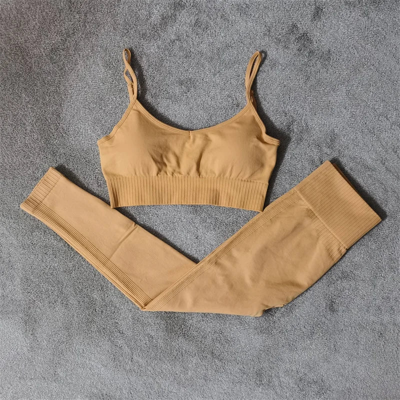 Seamless Sports Bra & Shorts Set