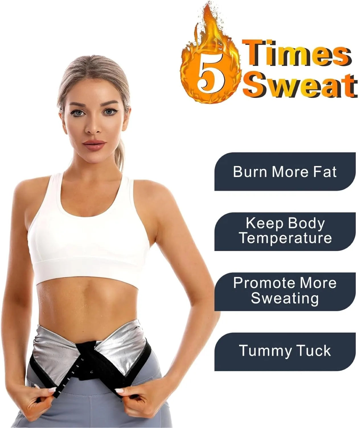 Women’s Sauna Waist Trainer – Heat Trapping Slimming Belt