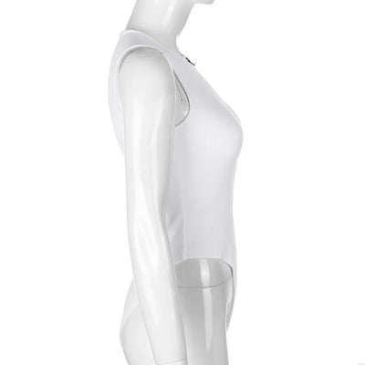 Zipper Front Bodysuit – Sexy Sleeveless One-Piece