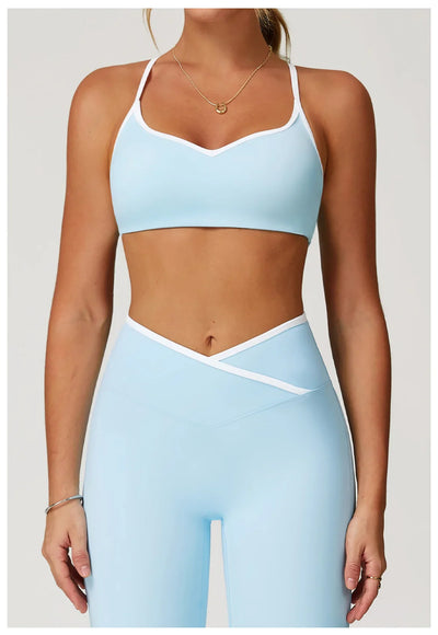 Shockproof Sports Bra – Push-Up Crop Top for Yoga & Workouts
