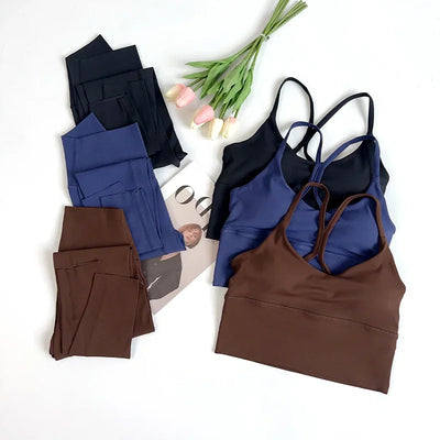 Yoga Leggings & Sports Bra Set