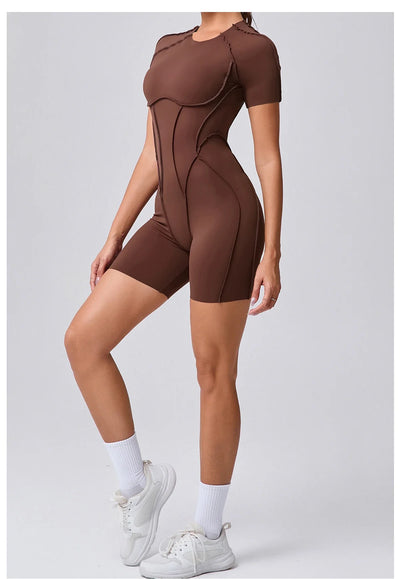 Backless Scrunch Jumpsuit – Women’s Fitness Yoga Romper