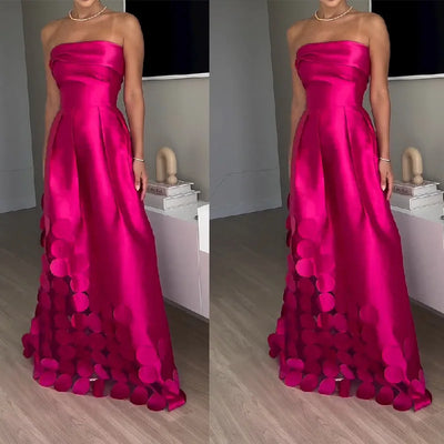 Satin Tube Bodycon Dress – High Waist Splice Evening Style