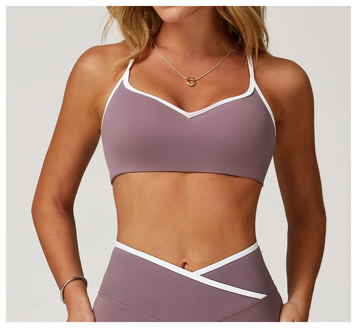 Shockproof Sports Bra – Push-Up Crop Top for Yoga & Workouts