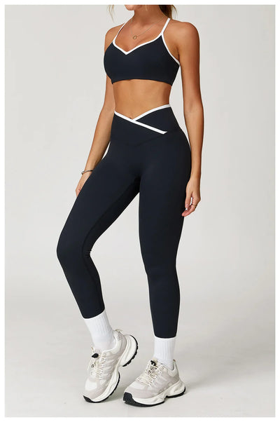 Shockproof Sports Bra – Push-Up Crop Top for Yoga & Workouts
