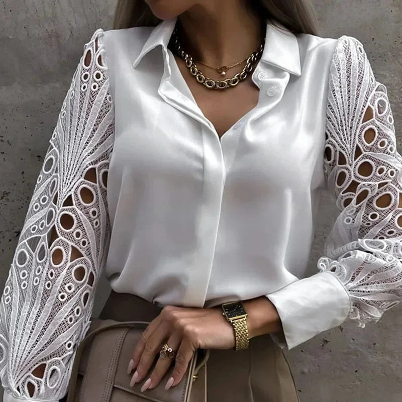 Lace Hollow Vintage Blouse