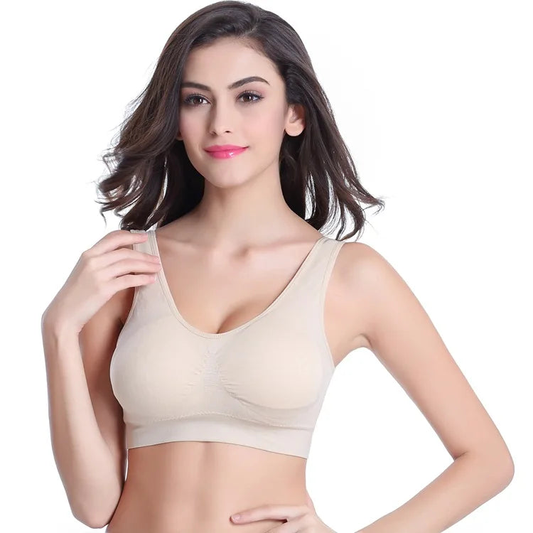 Wireless Sleep Bra – No-Pad Yoga Bralette (Plus Size)