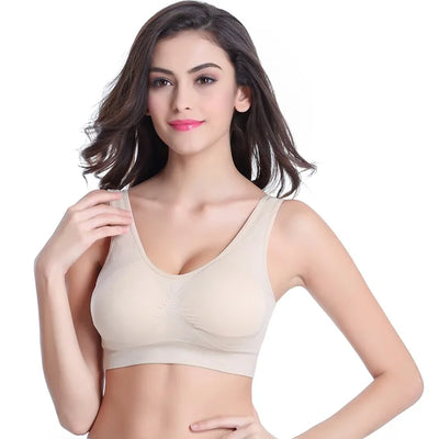Wireless Sleep Bra – No-Pad Yoga Bralette (Plus Size)