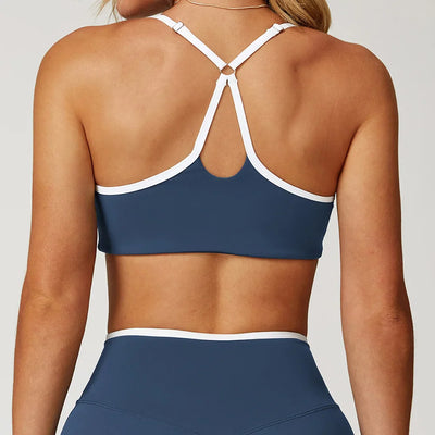 Shockproof Sports Bra – Push-Up Crop Top for Yoga & Workouts