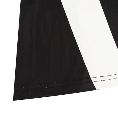 Black & White Patchwork Knitted Maxi Dress – Slim Streetwear