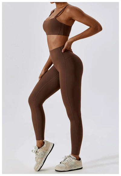 Seamless 2-Piece Workout Set – High Waist Leggings & Top