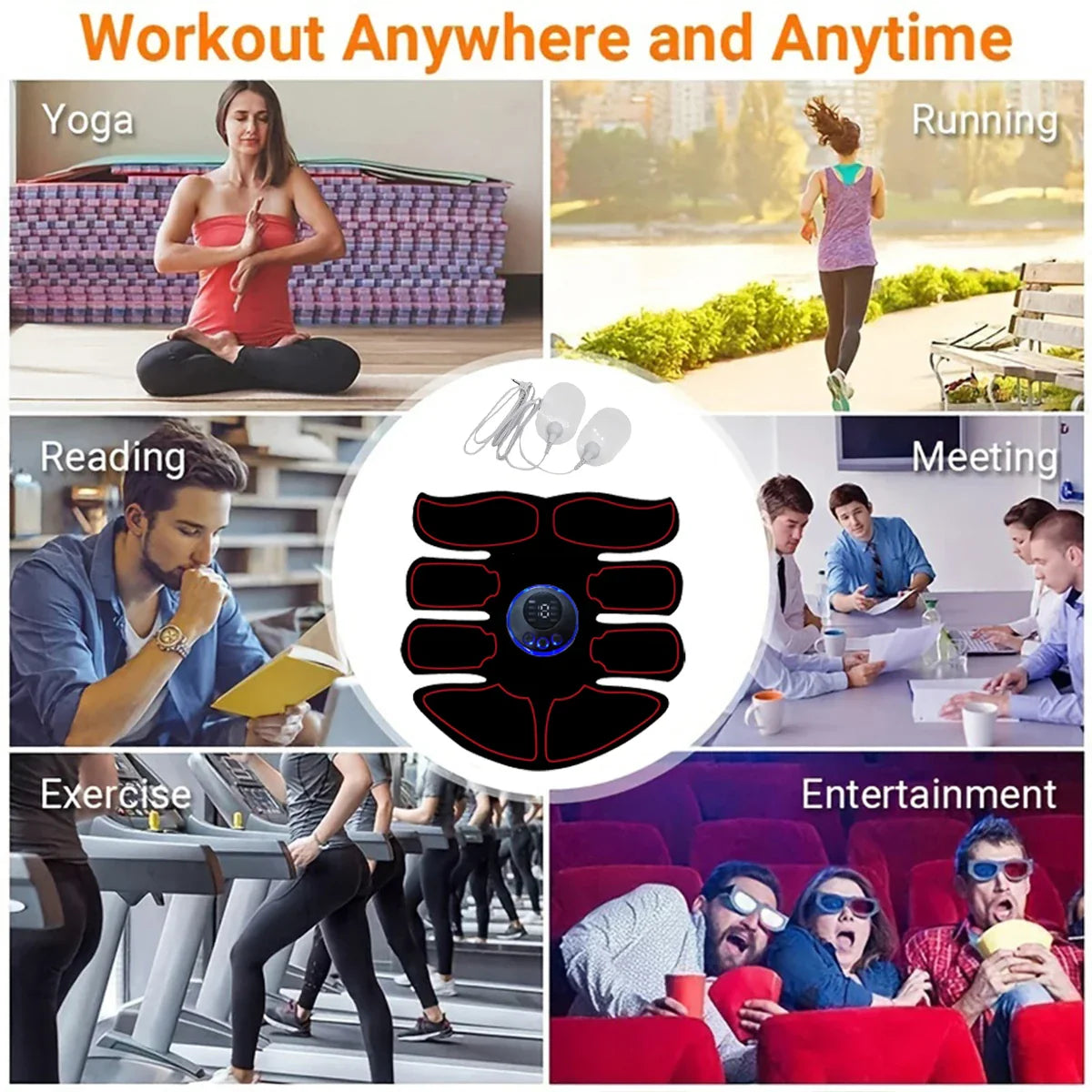 Wireless Ab Stimulator – USB Rechargeable Fitness Trainer