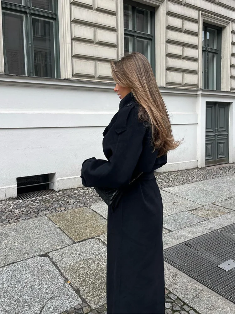 Elegant Lapel Long Sleeve Coat