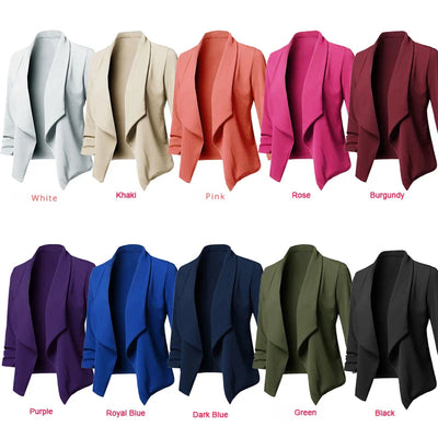 Ruched Blazer – Women’s Lightweight Jacket