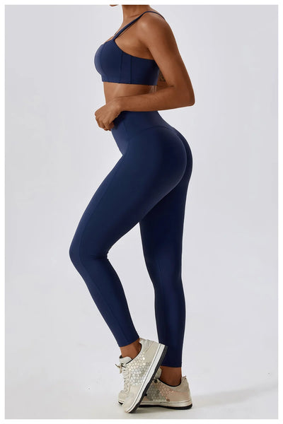 Seamless 2-Piece Workout Set – High Waist Leggings & Top