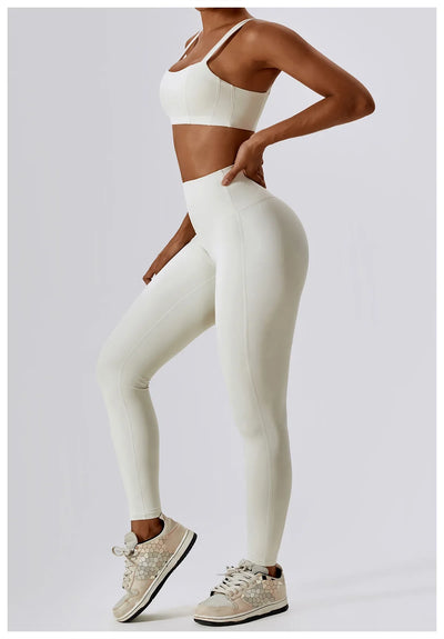 Seamless 2-Piece Workout Set – High Waist Leggings & Top