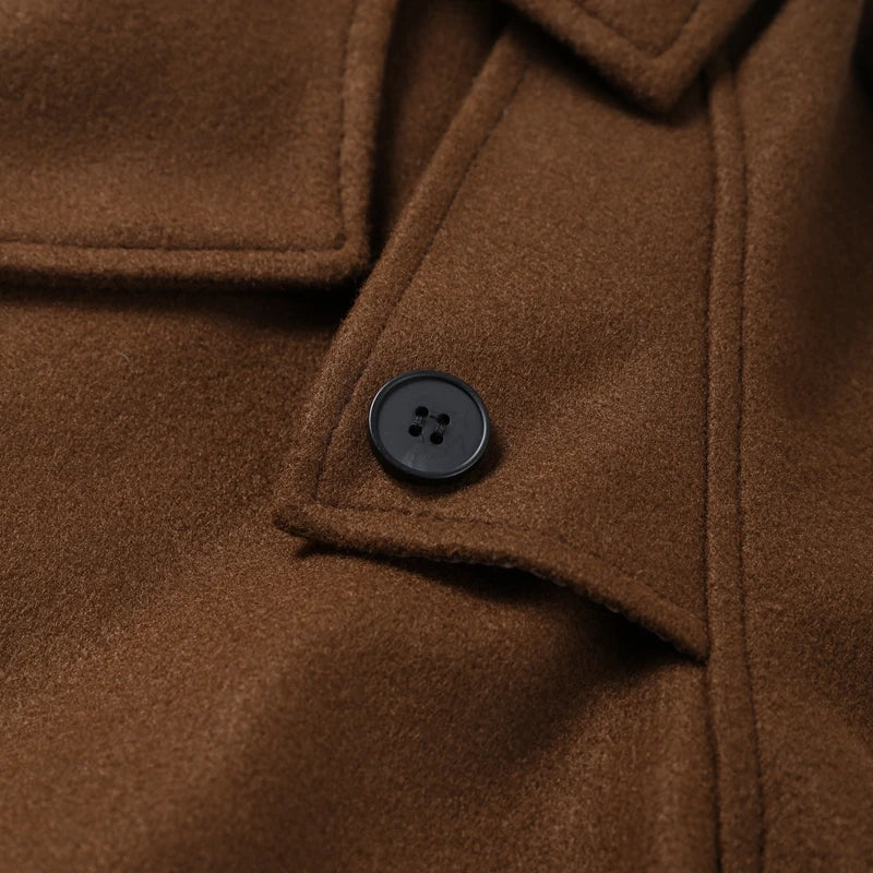 Wool Blend Coat – Elegant Belted Winter Wear