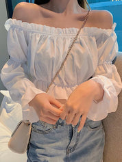 Off Shoulder Ruffle Blouse