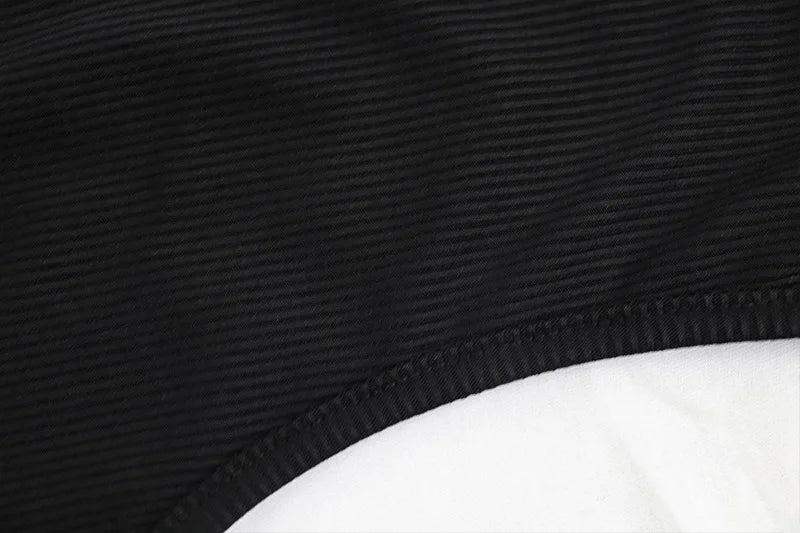 Sleeveless Black Bodycon Dress – Zipper Streetwear Summer Style