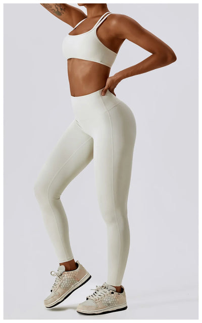 Seamless 2-Piece Workout Set – High Waist Leggings & Top