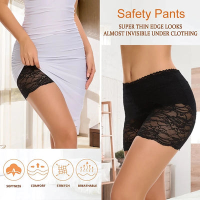 Lace Mid Waist Tummy Control Panties