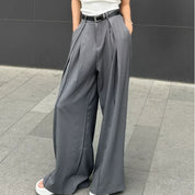 Baggy Casual Grey Suit Pants