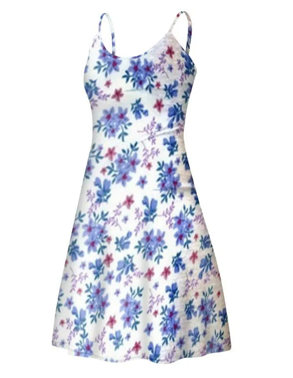 Backless Floral Slip Dress – Strapless Mini Bodycon Party Style