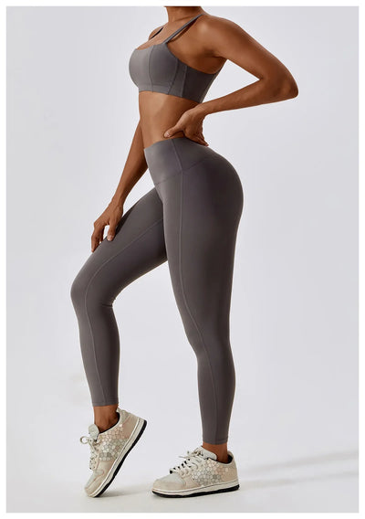Seamless 2-Piece Workout Set – High Waist Leggings & Top
