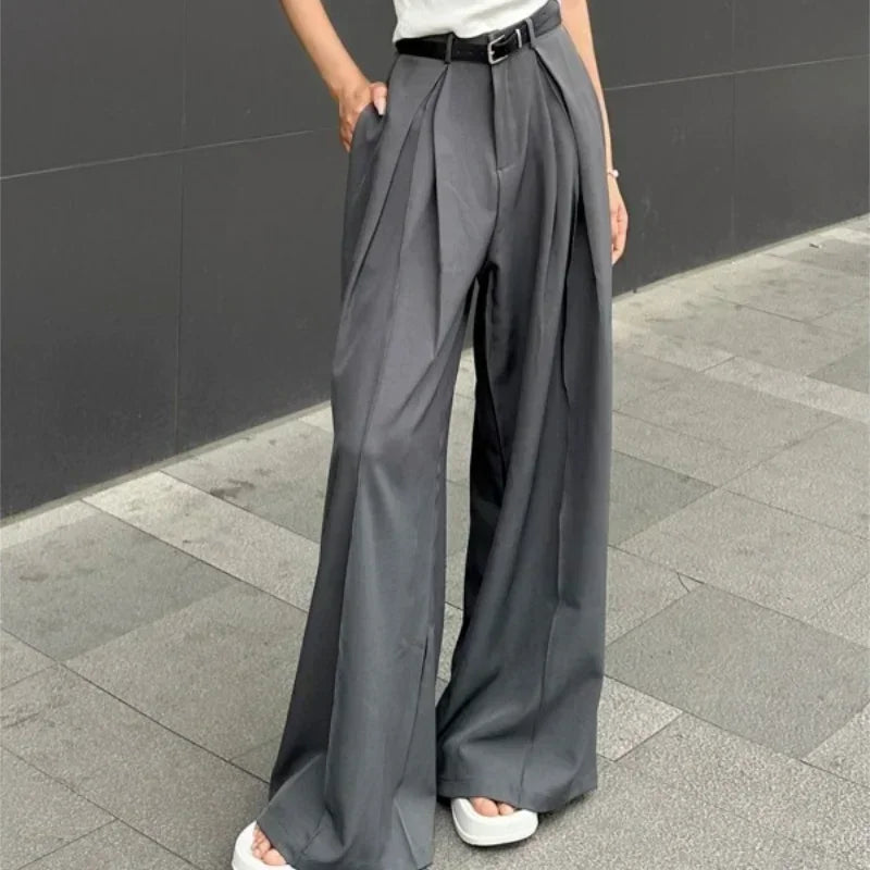 Baggy Casual Grey Suit Pants