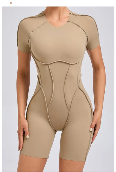 Backless Scrunch Jumpsuit – Women’s Fitness Yoga Romper