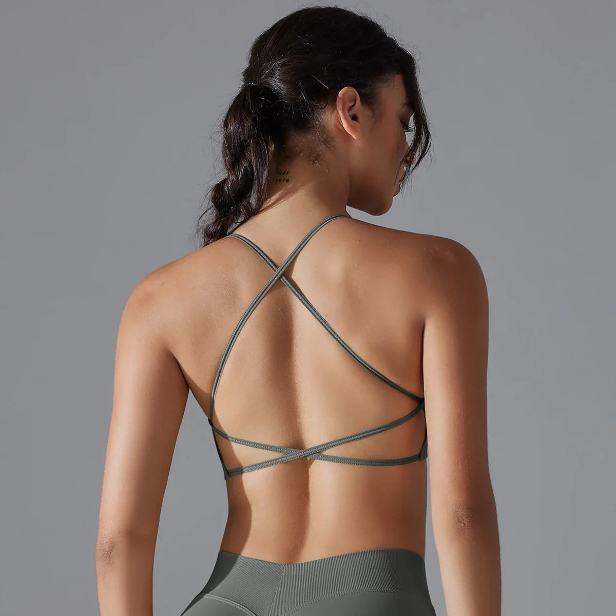 Cross-Back Sports Bra – Padded Yoga Bralette