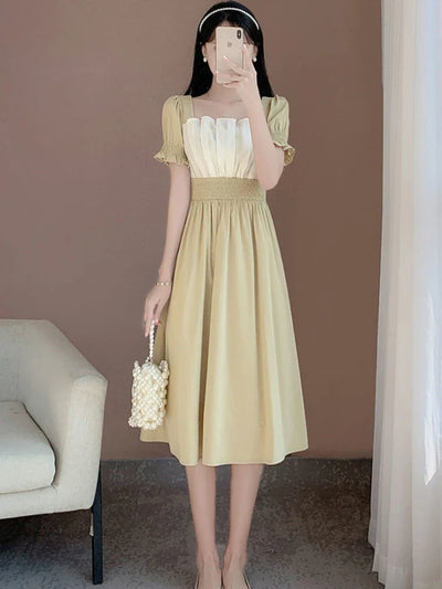 Soft Loose Fit Maxi Dress – Casual Yellow Style for Curvy Women