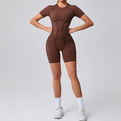 Backless Scrunch Jumpsuit – Women’s Fitness Yoga Romper