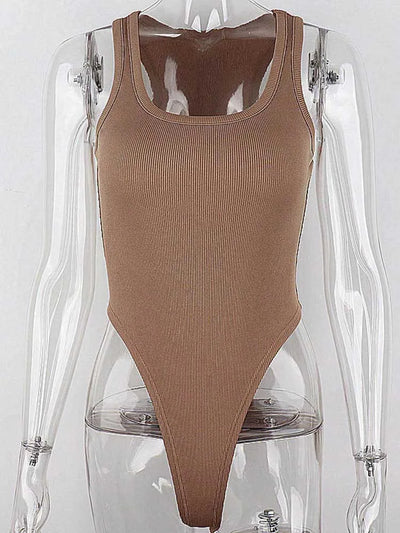 Off-Shoulder Knit Bodysuit – Sexy Halter Clubwear
