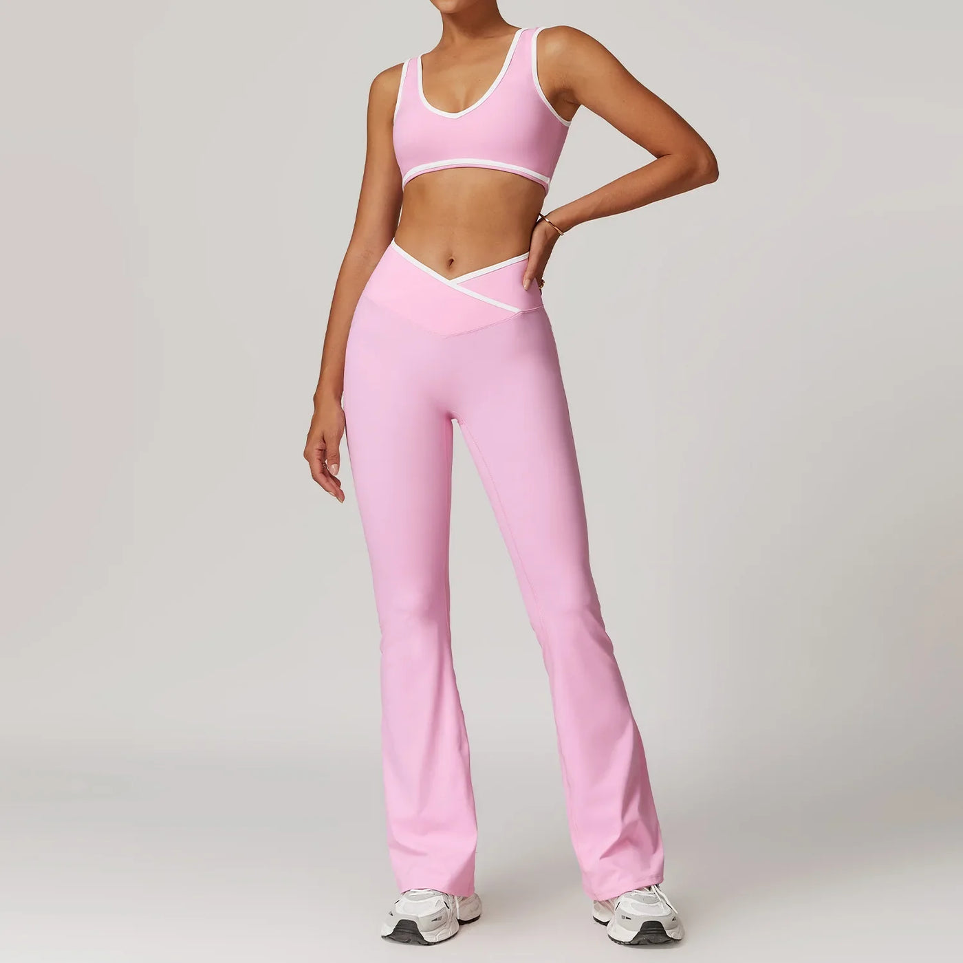 2-Piece Yoga Set – High Waist Leggings & Sports Bra for Women