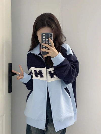 Vintage Patchwork Jacket – Women’s Streetwear