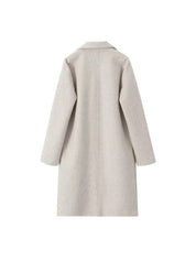 Open Stitch Long Winter Coat