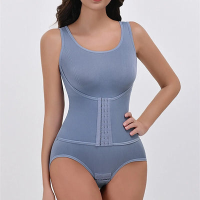 New Waist Shapewear Bodysuit With Zipper Belt