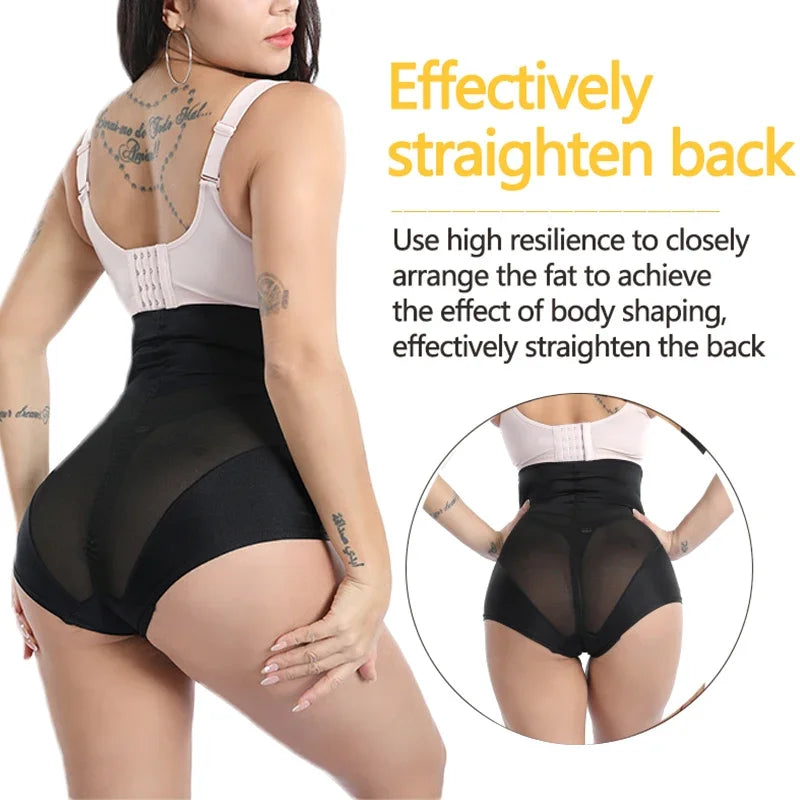 High-Waist Mesh Panties – Tummy Control & Butt Lifter