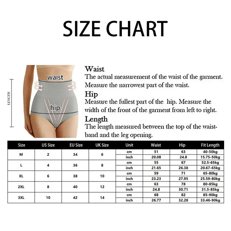 High-Waist Cotton Briefs – Tummy Control Triangle Underwear