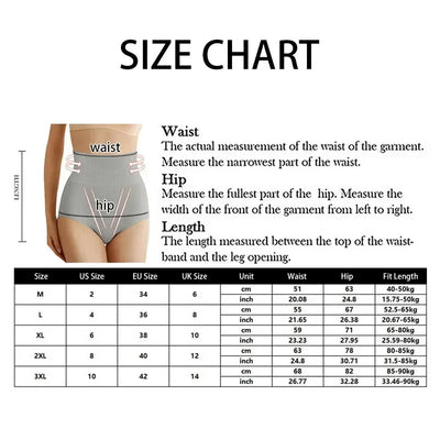 High-Waist Cotton Briefs – Tummy Control Triangle Underwear