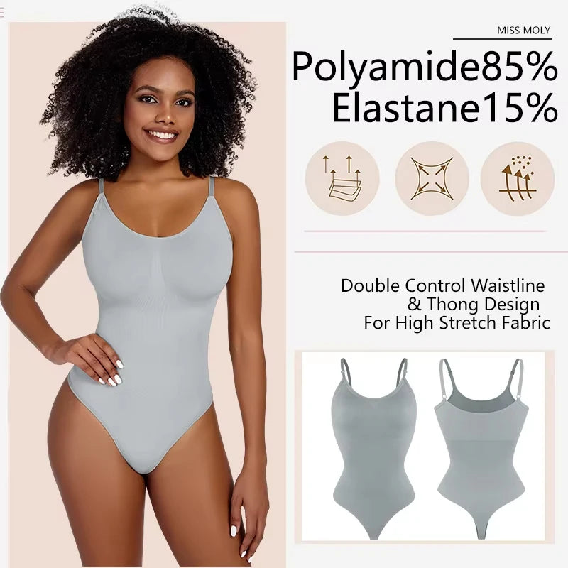 Seamless Shapwear Thong Bodysuit